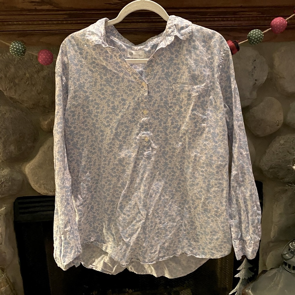 Gap linen tunic floral top